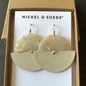 Nickel & Suede Blank Canvas Luna Earrings